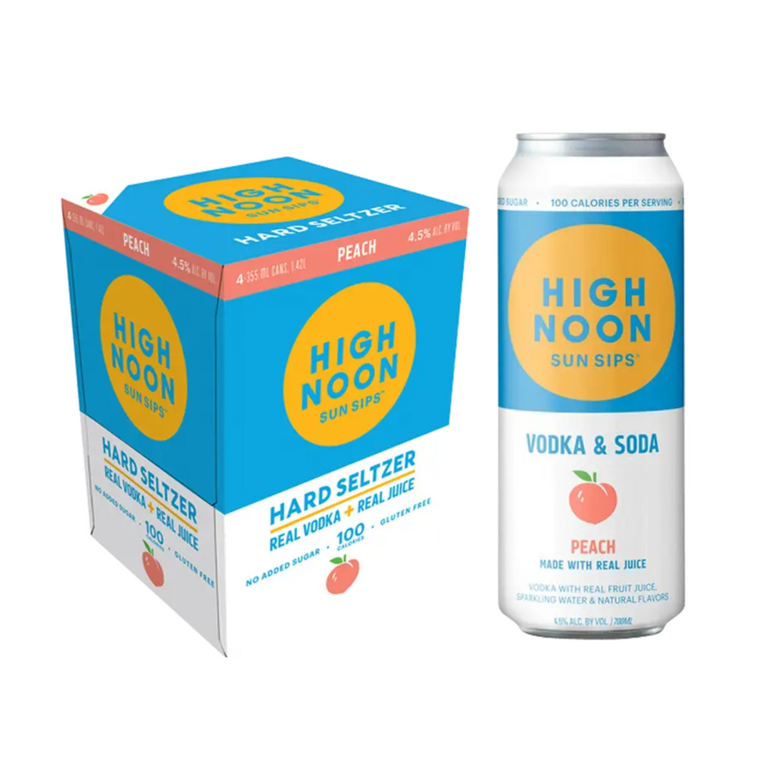 High Noon Peach Hard Seltzer 4Pk 12oz