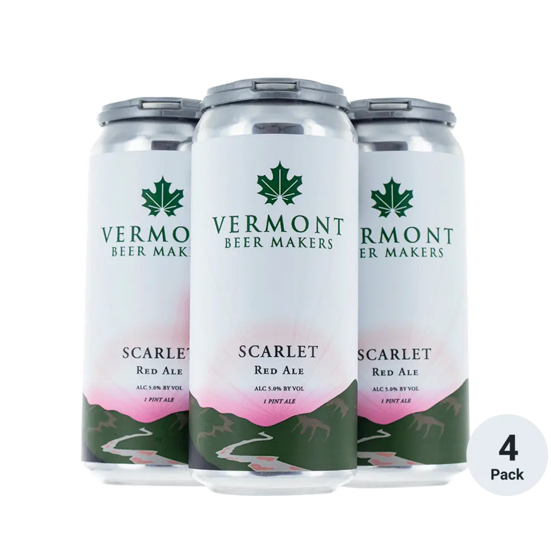 Vermont Beer Makers Scarlet Red Ale 4Pk 16oz