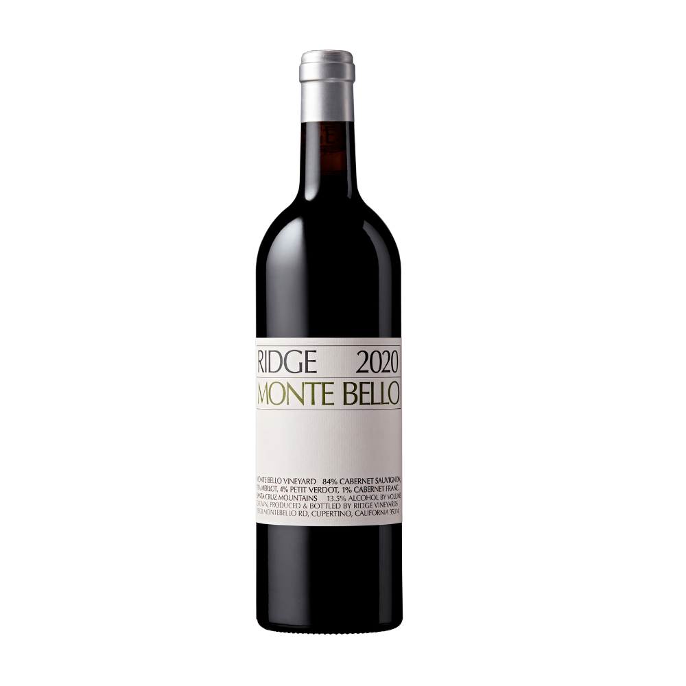 Ridge Estate Cab Sauv Monte Bello Vyd Santa Cruz 2020 375mL