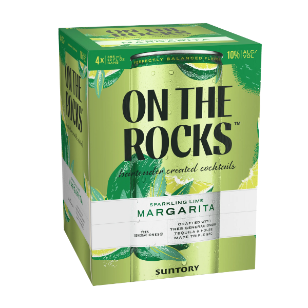 On The Rocks Sparkling Lime Rtd 4pk 12oz