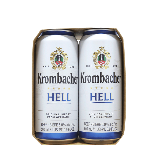 Krombacher Hell Lager 4Pk Can 16.9oz