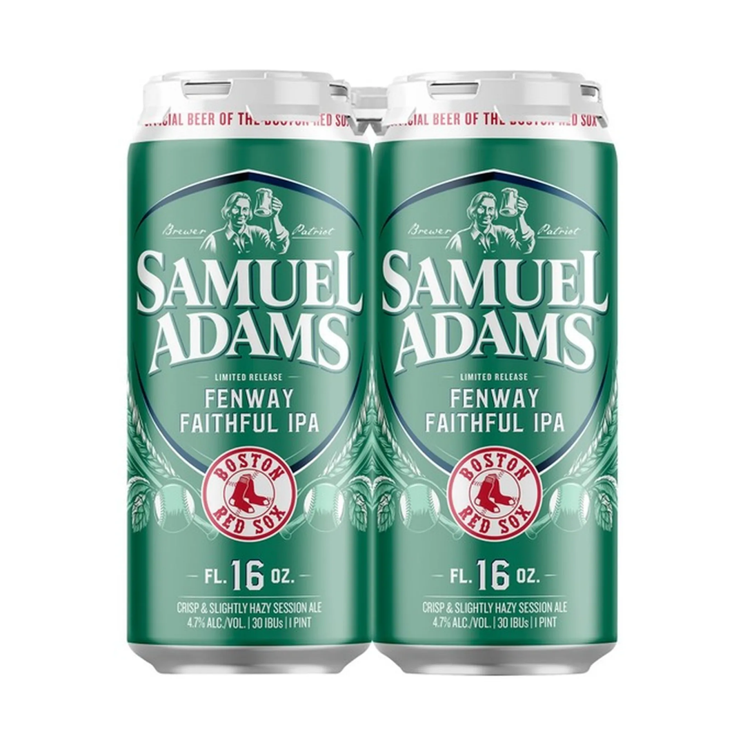 Sam Adams Fenway Gridiron Gold 4pk Can 16oz