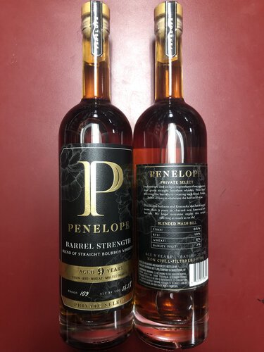 Penelope 9 Year Aged Private Select Barrel Strength Straight Bourbon