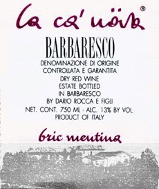 La Ca' Nova Barbaresco Montefico Vigna Bric Mentina 2019 – Avalon Wine